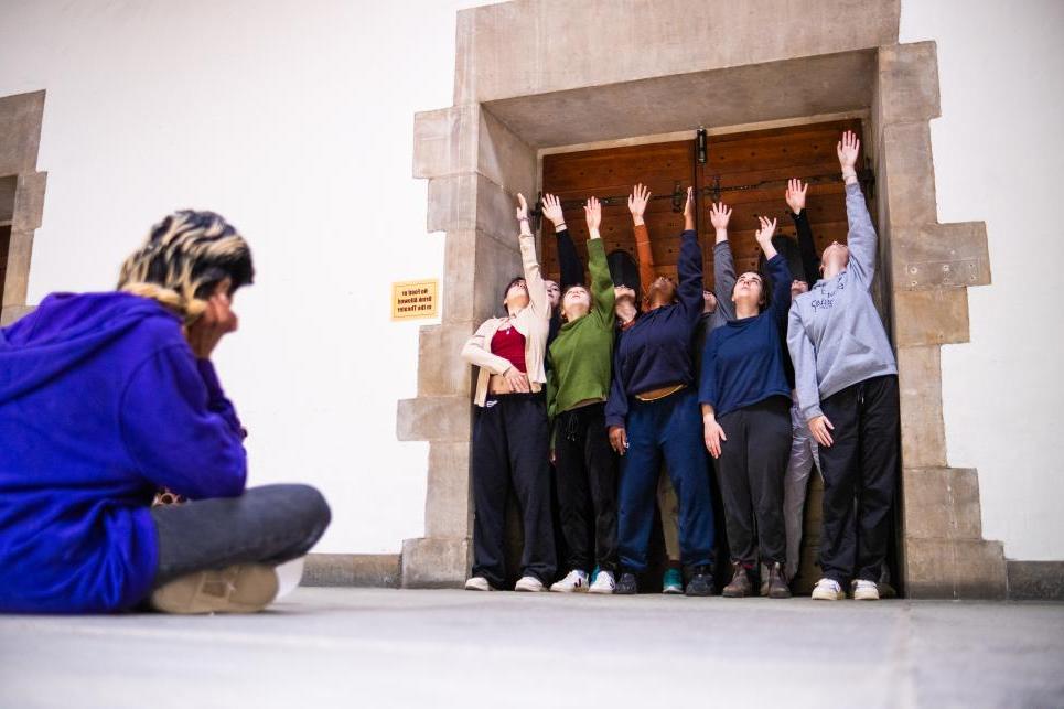 Dancers in Goodhart Hall