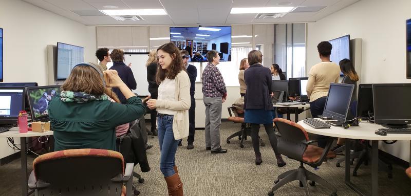 students participating in a Blended Learning in the Liberal Arts project